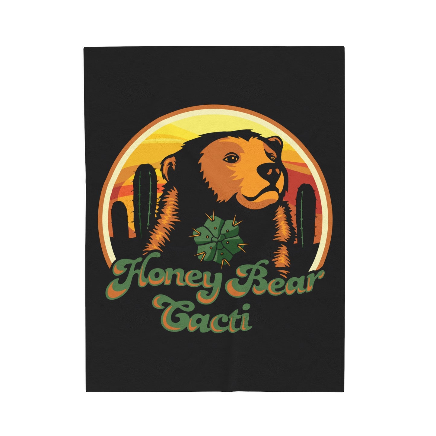 HoneyBear Cacti Plush Blanket
