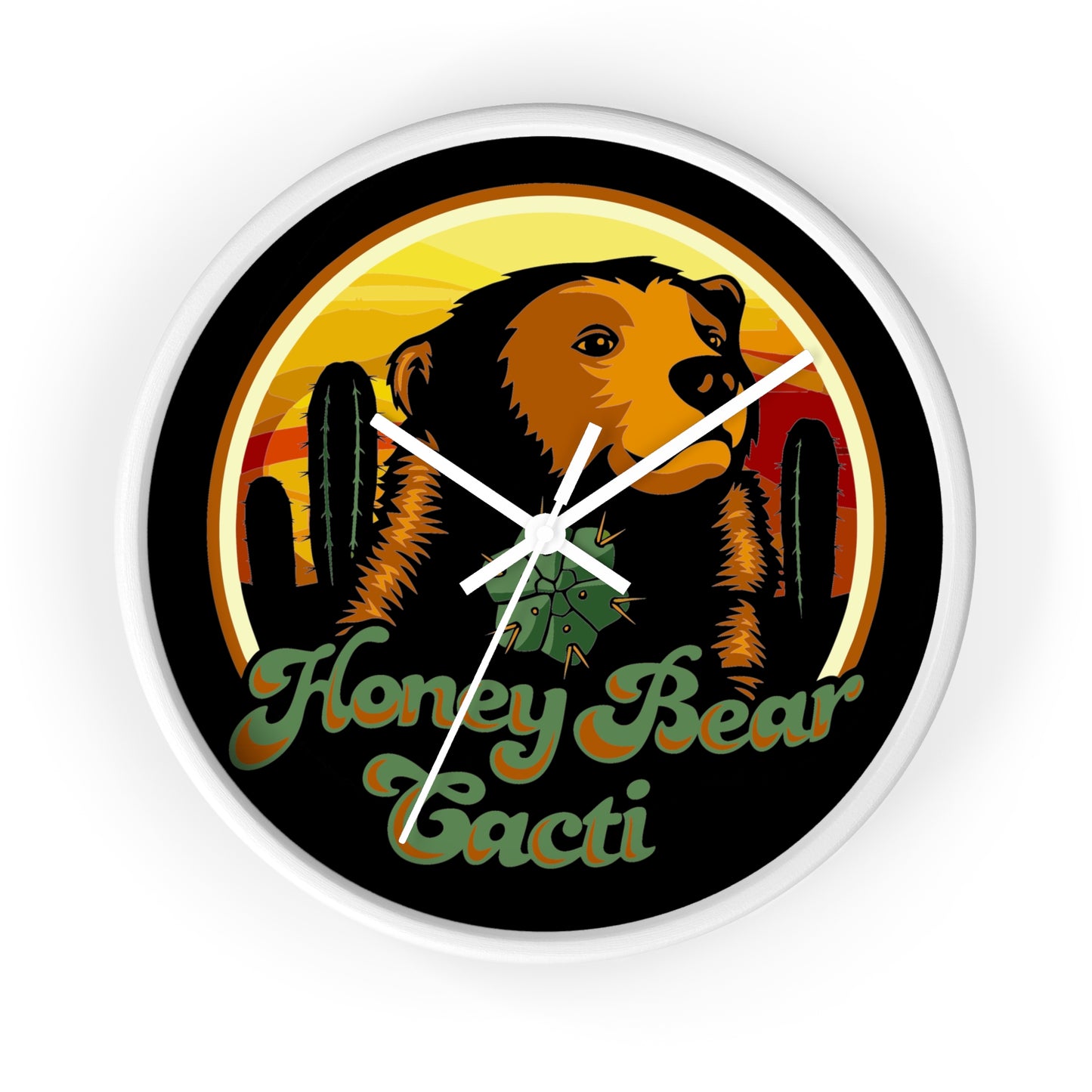 HoneyBear Cacti Wall clock