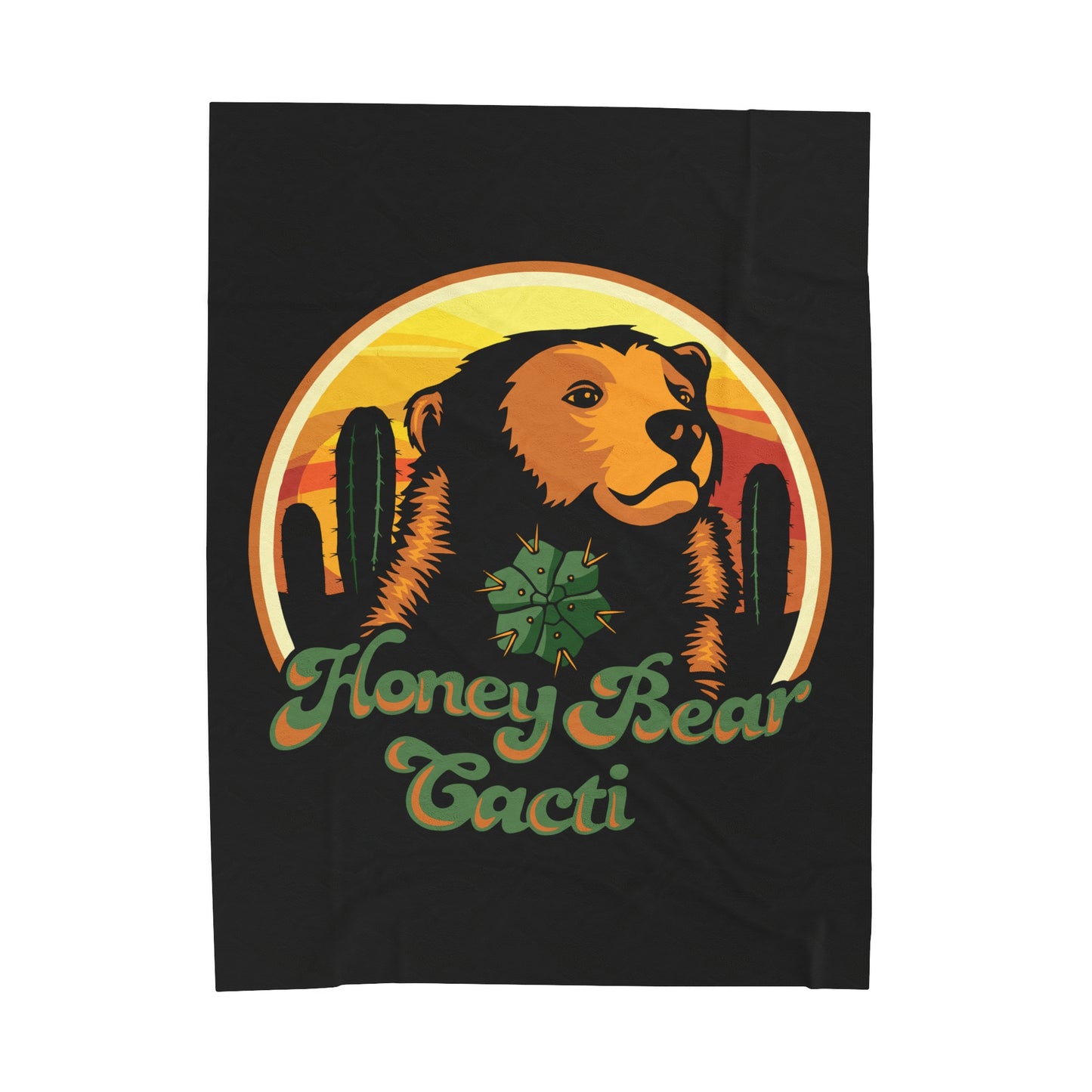 HoneyBear Cacti Plush Blanket
