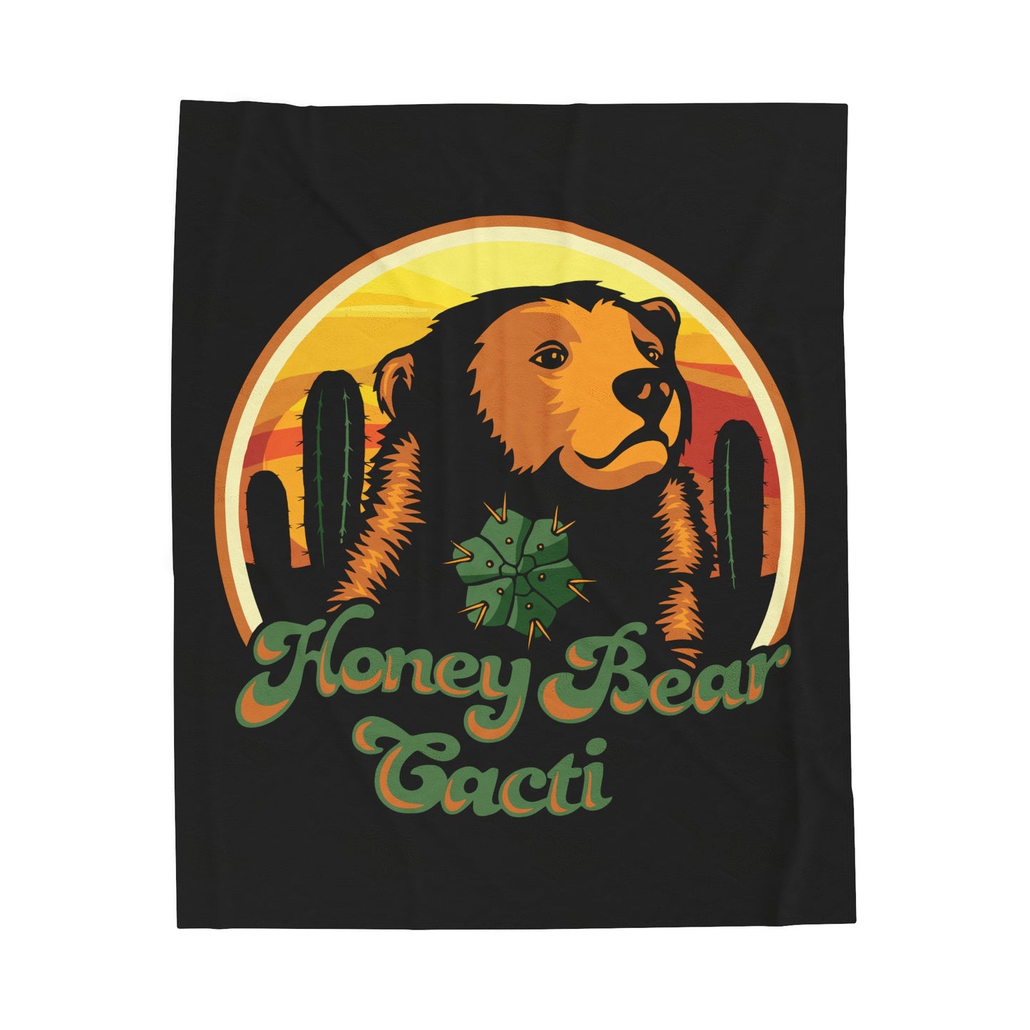 HoneyBear Cacti Plush Blanket