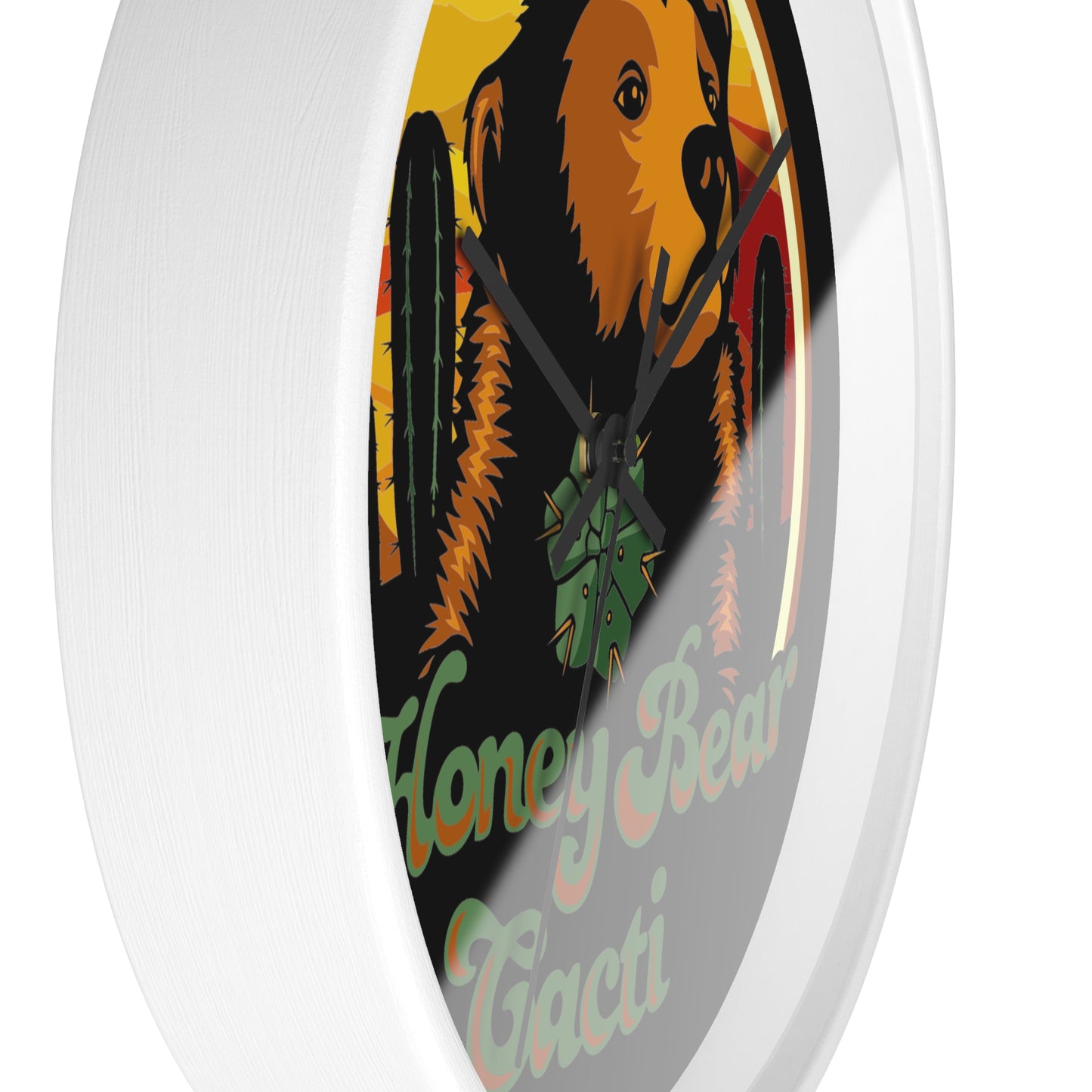 HoneyBear Cacti Wall clock