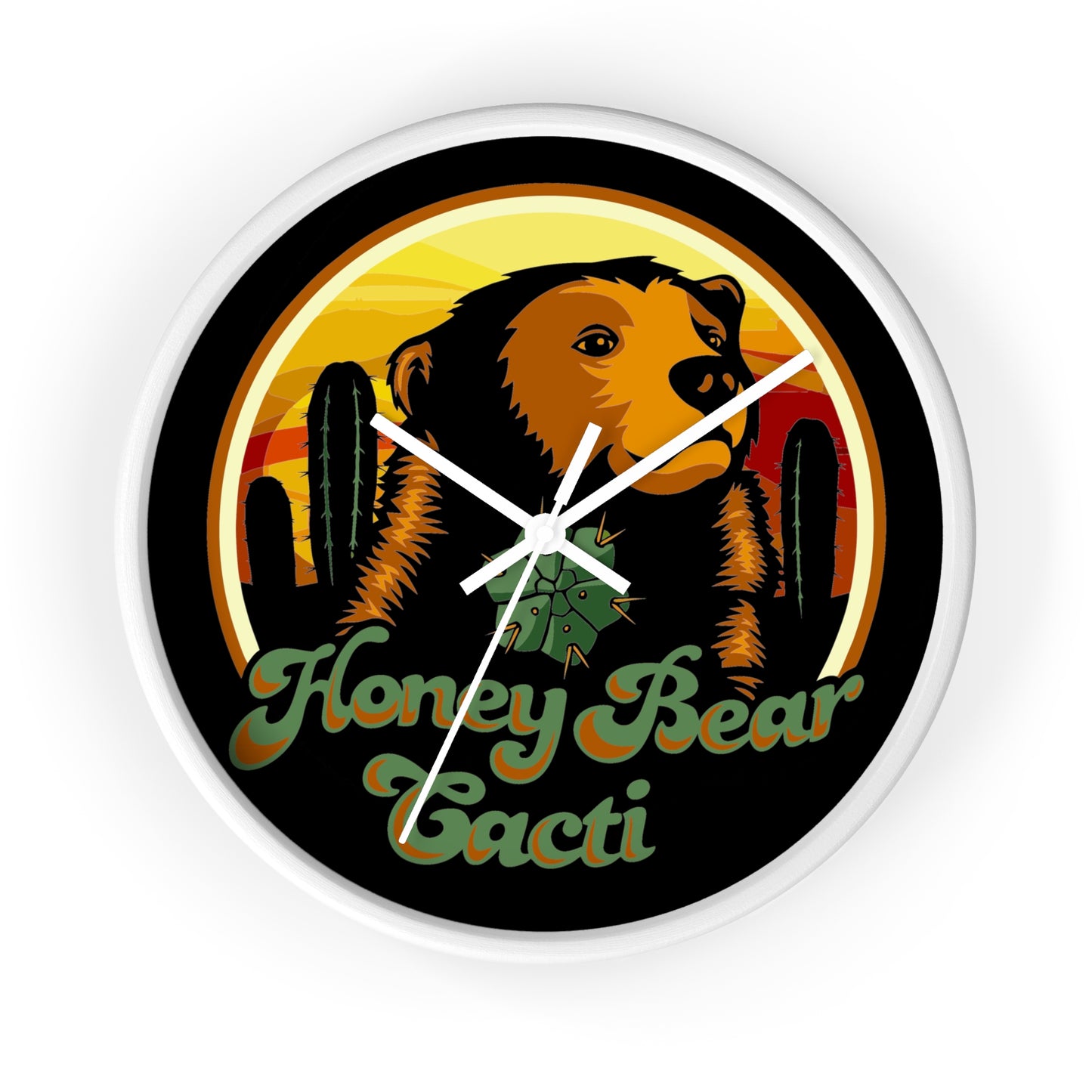 HoneyBear Cacti Wall clock